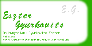 eszter gyurkovits business card